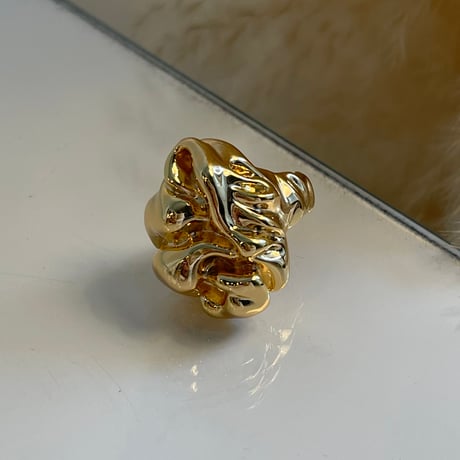 2408RG0508 / Irregular large design ring（Gold）