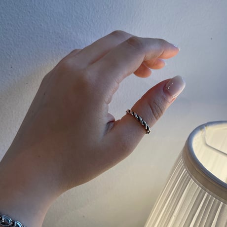 2406RG0489 / Rope chain design ring（Silver）