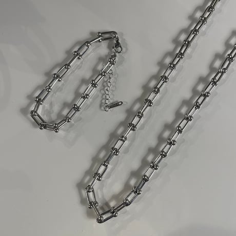 2403BR0035 / U type mini chain Bracelet（Silver）