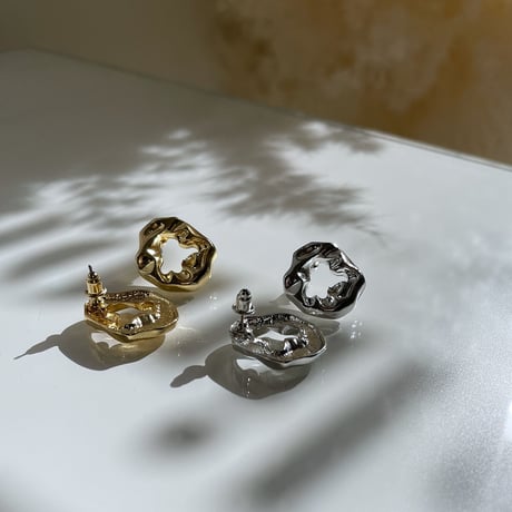 Metal craft  circle pierce（Silver）/ 2201_PR0424