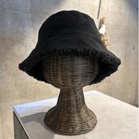 2409HW0053(S)/ Corduroy×Boa Reversible Hat（Black）