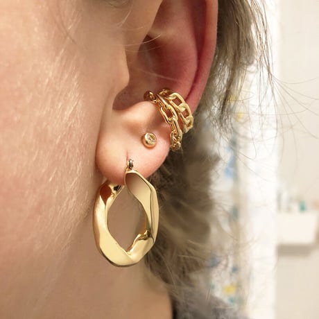 Link chain Small Earcuff （Silver） / EC054