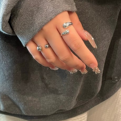 2402RG0392 / Cross drop ring （S / Silver）