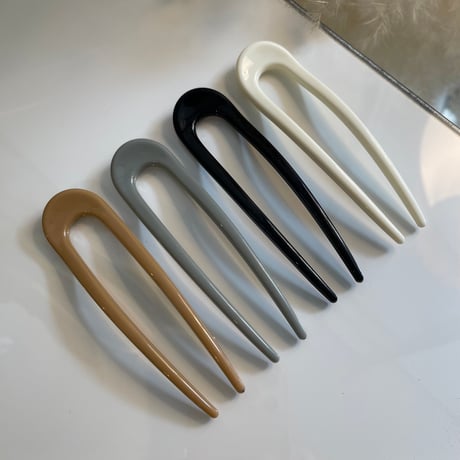 2403HA0073 / Simple color hairpin（White）