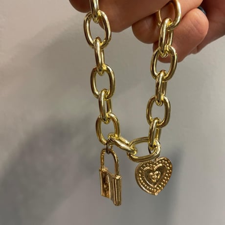 Heart charm Design Bracelet（Gold）/ 2110_BR0120