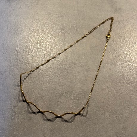 2503NC0320／wave design chain Necklace（Gold）