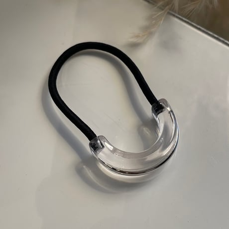 2403HA0075 /  Clear metal line Hair tie（Silver）