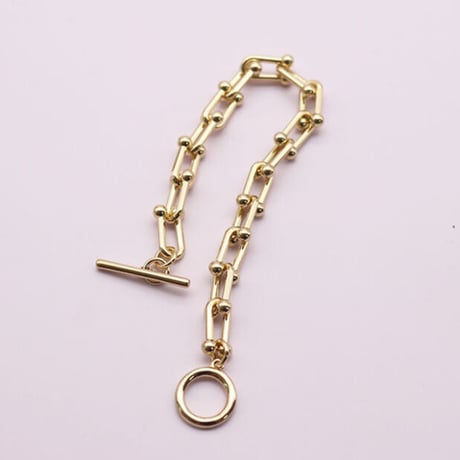 Mantel U Type Chaine Bracelet（Gold）/ 2108_BR086