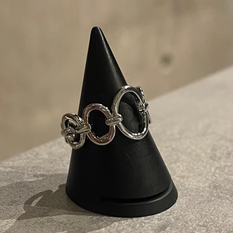 2510RG0692 / Oval connect design Ring（Silver）