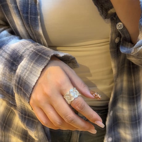 2507RG0668 / See-through Stone ring（Silver）