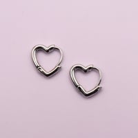 Heart mini hoop Pierce （SILVER）   /   2104-PR0119