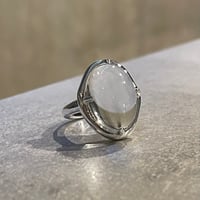 2602RG0736 / Clear oval stone Ring（Silver）