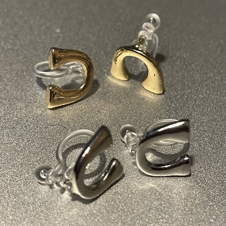 2302_ER0136／Mini U Design Clip Earings（Silver）