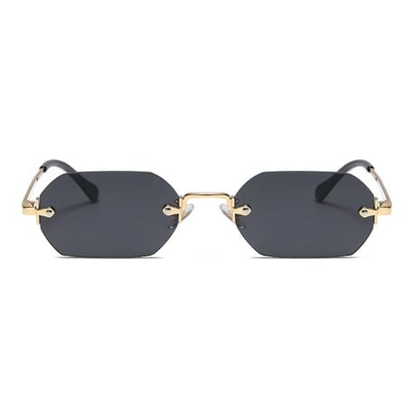【 Select 】Gothic Rimless Sunglasses (Gold/Smoke)