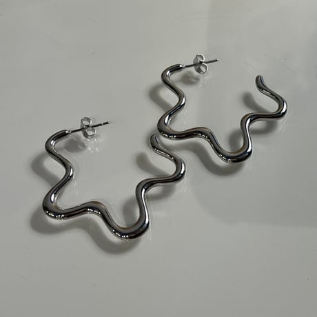 2403PR0660 / Star motif hoop Pierce（Silver）