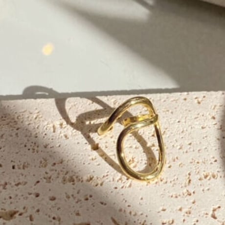Round curve  design Ring （Gold）   /  2201_RG0159