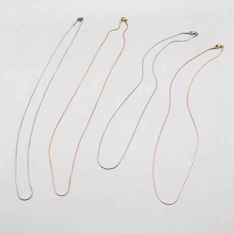 Snake Chain Simple Thin Necklace（Gold / 55cm）/ 2109-NC102