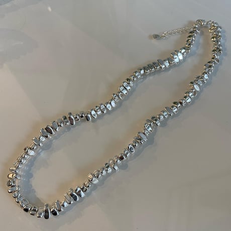 2311NC0209 / Metal beads chain Necklace（Silver）