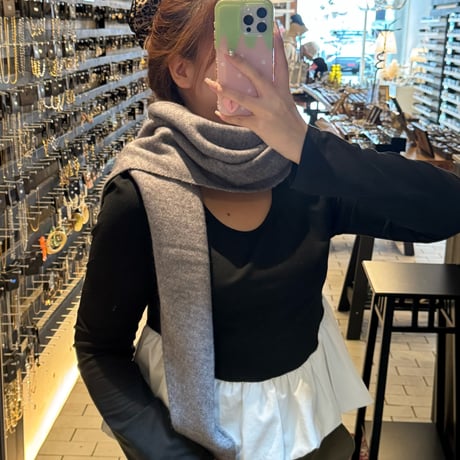 2509GS042(S)/Knit Triangle Stall（Black)