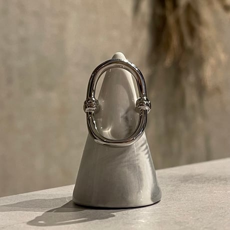 2403RG0431 /  Metal Deformation Oval ring #02（Silver）