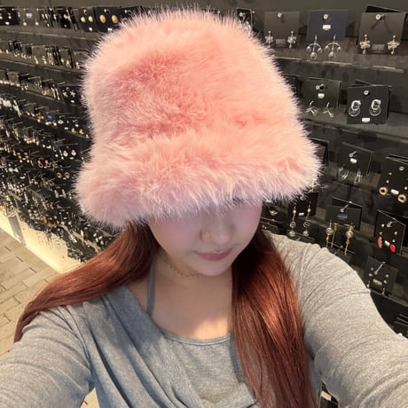 2409HW0050 (S)/ Volume fur hat #2（Pink）