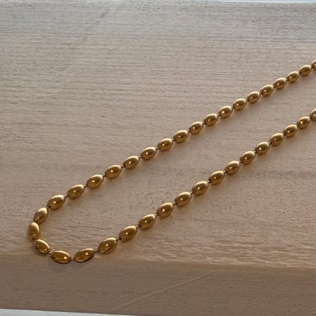 2605NC0394 / Oval ball chain Necklace（Gold）