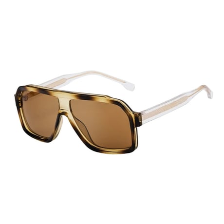 【 Select 】Vintage Retro Pilot High Quality Sunglasses (Amber Tea/Tea)