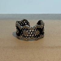 2605RG0793 / See-through stone ring（Silver/Black）