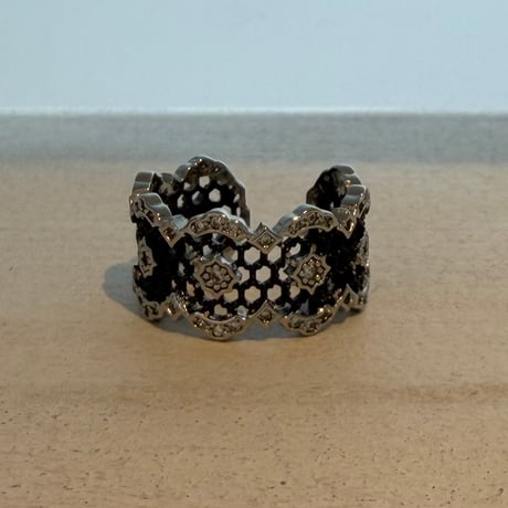 2605RG0793 / See-through stone ring（Silver/Black）
