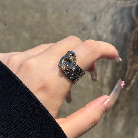 2512RG0720 / Helix Heart charm ring（Silver）