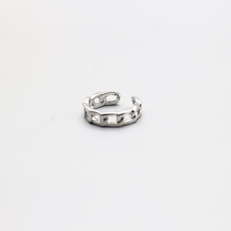 Metal Chain Oval Small  Earcuff （Silver） / EC074