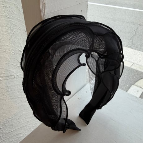 2606HA0093(S)/ Tulle Headband（Black）
