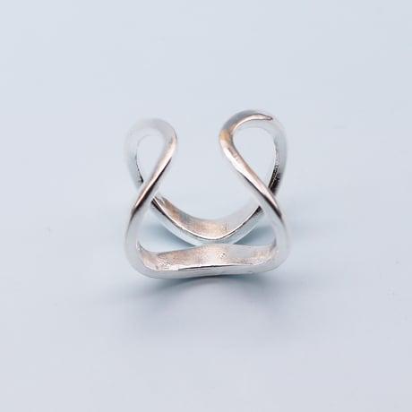 Creative Twisted Wave Geometric ring （Silver） /  2107-RG118