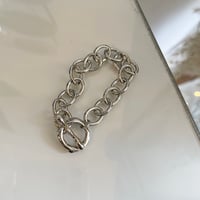 2402BR0030 / Metal Nuance Otipe mantel Chain Bracelet （Silver）