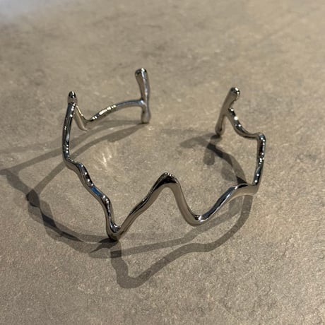 2504BR0080/  Wave line bangle（silver)