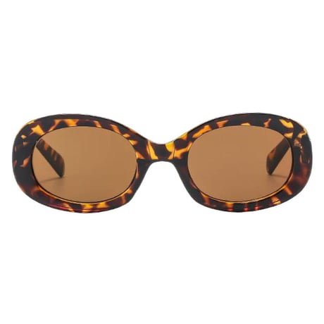 【 Select 】Retro Oval Flame Sunglasses (Demi/Tea）