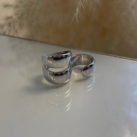 2405RG0466 / Twine around double finger ring（Silver）