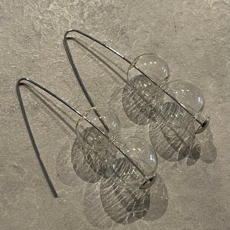 2503PR0764 / Double Clear ball Pierce（Silver）