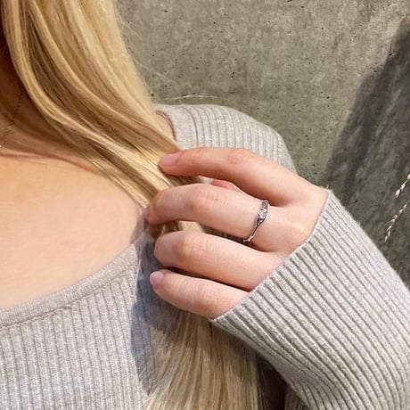 2501RG0571 / Center mini stone craft ring（Silver）