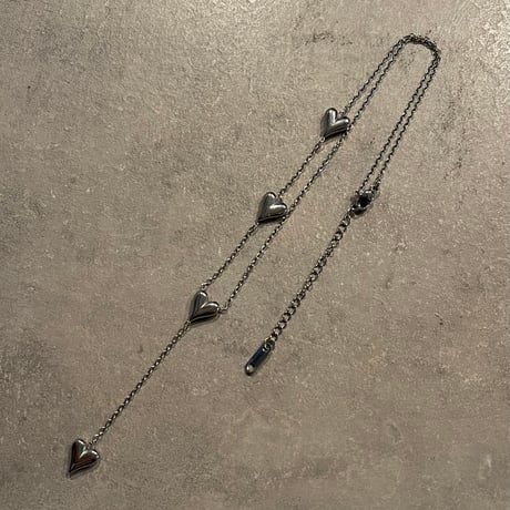 2503NC0332 / Y Heart motif necklace（Silver)