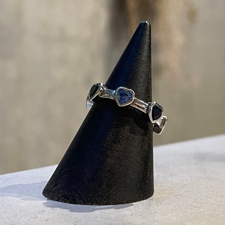 2504RG0618 / Heart motif colorful stone ring（Silver）