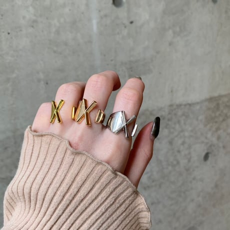 Initial ring（SILVER / X） /  2100-RGSL045