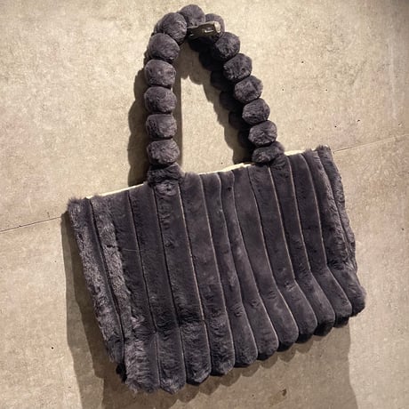 2511BG044(S) / Fur Tote bag (Black)