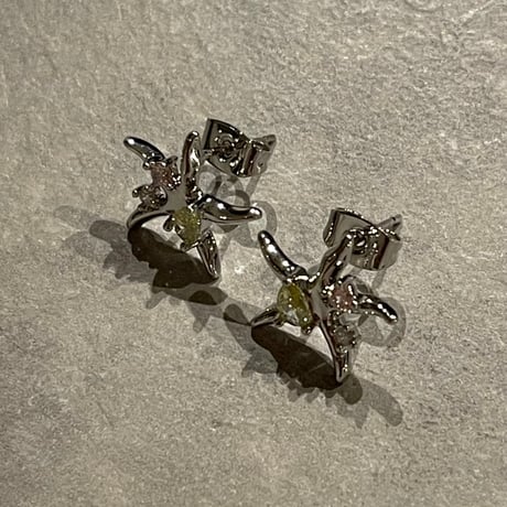 2412PR0737 / Star motif stone Pierce（Silver）