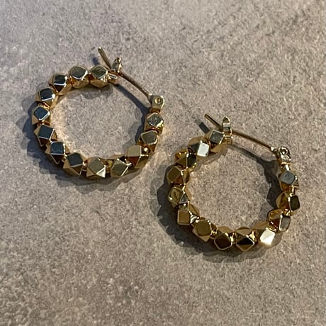 2512PR0834 / Metal beads hoop Pierce #2（Gold）