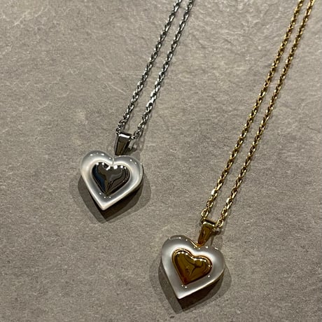 2502NC0289 / Shell heart motif Necklace（Gold）