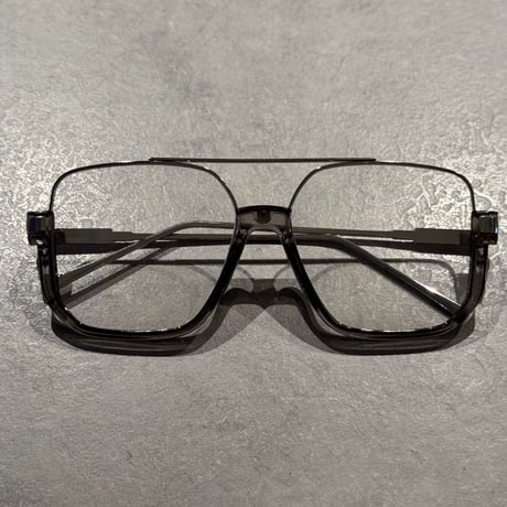 SE24SG_CA009/ square metal frame clear Sunglasses (Silver/Clear)