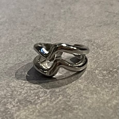 2502EC018 / Double line wave mini Ear Cuff（Silver）