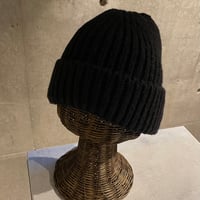 SEL251110BN(S) / Handmade Knit Beanie Hat（Black）