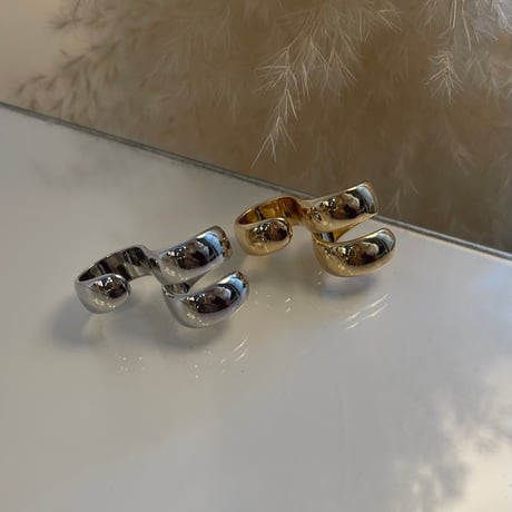 2405RG0466 / Twine around double finger ring（Silver）